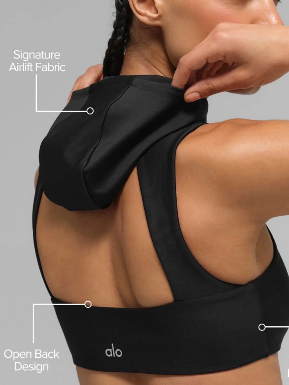 ALO airlift hooded speed bra